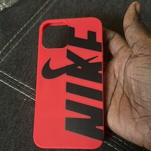 Nike Red and Black iPhone Case Minimalist Design